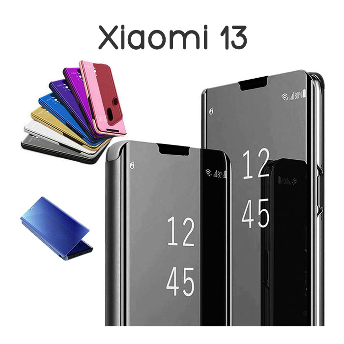 Xiaomi 13 ケース 手帳型 半透明ミラー カバー シャオミ13 xiaomi13 スマホケース