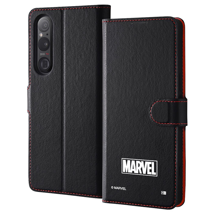 Xperia 1 V SO-51D SOG10 A301SO XQ-DQ44 ケース 手帳型 マーベル 耐衝撃 マグネット マーベルロゴ 3 カバー ソニー エクスペリア ワン マークファイブ Xpe
