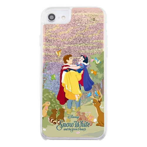 i Phone SE 第3世代 第2世代 SE3 SE2 i Phone 8 7 6s 6 ケース ハードケース ハイブリッド ディズニー ラメグリッター 白雪姫 目覚めのシーン カバー アイフォン 
