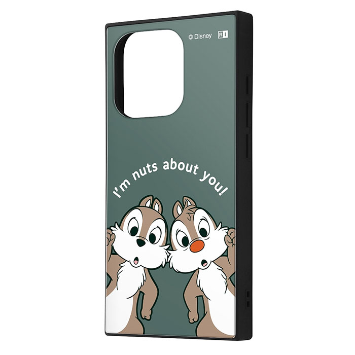 i Phone15Pro ケース ハードケース ハイブリッド ディズニー KAKU チップ＆デール アップ カバー アイフォン スマホケース (C) Disney 個性的な四角いフォルムと、衝撃に強い