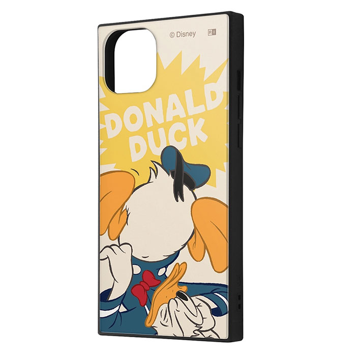 i Phone15Plus ケース ハードケース ハイブリッド ディズニー KAKU ドジなドナルド カバー アイフォン スマホケース (C) Disney 個性的な四角いフォルムと、衝撃に強いTPU