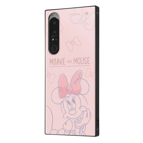 Xperia 1 IV SO-51C SOG06 XQ-CT44 A201SO ケース ハードケース ハイブリッド ディズニーキャラクター 耐衝撃 KAKU ミニーマウスとリボン カバー ソニー エク