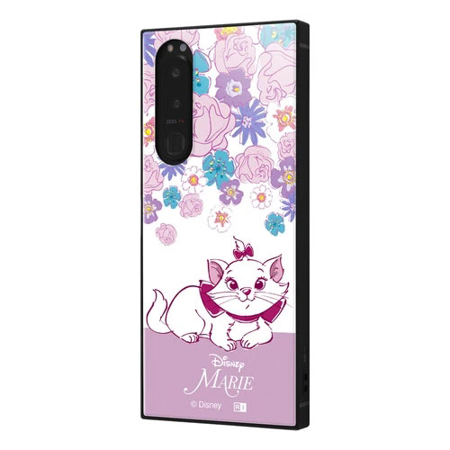 Xperia 5 III SO-53B SOG05 A103SO XQ-BQ42 ケース ハードケース ハイブリッド ディズニー 耐衝撃 KAKU マリー フラワー カバー エクスペリアファイブマーク