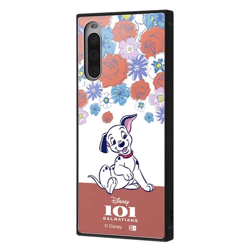 Xperia 10 IV SO-52C SOG07 A202SO XQ-CC44 ケース ハードケース ハイブリッド ディズニー 耐衝撃 KAKU 子犬 フラワー カバー Xperia 10 4 ソニ