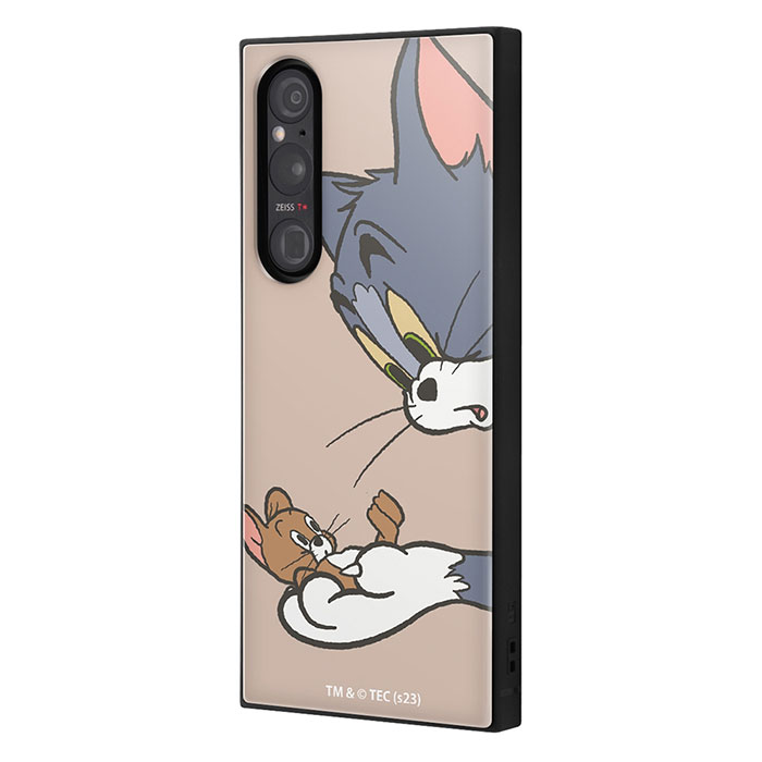 Xperia 1 V SO-51D SOG10 A301SO XQ-DQ44 ケース ハードケース ハイブリッド トムとジェリー 耐衝撃 KAKU トムとジェリー キャッチ カバー ソニー エクスペリ
