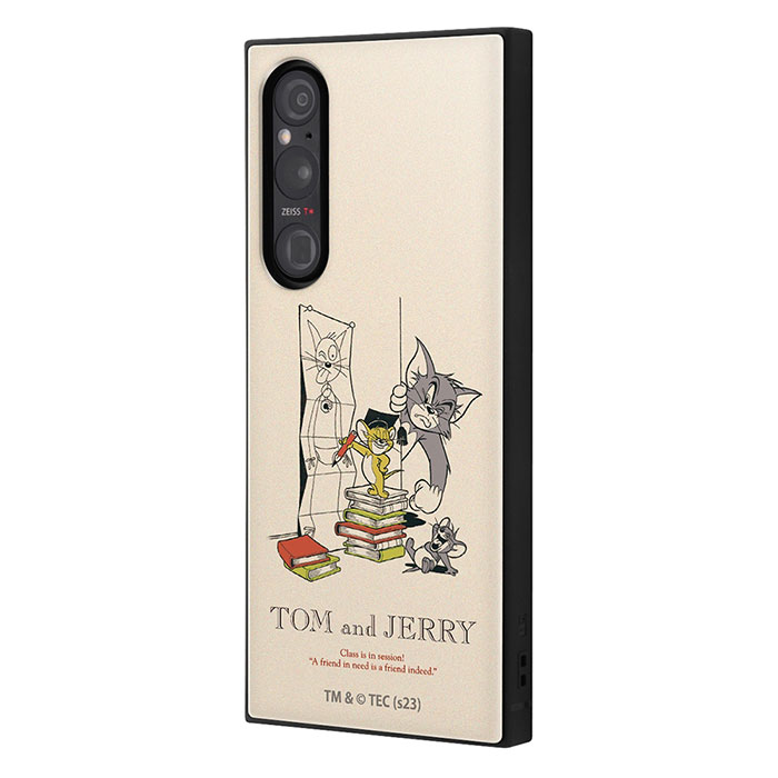 Xperia 1 V SO-51D SOG10 A301SO XQ-DQ44 ケース ハードケース ハイブリッド トムとジェリー 耐衝撃 KAKU 授業 カバー ソニー エクスペリア ワン マークファ