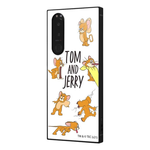 Xperia 5 III SO-53B SOG05 A103SO XQ-BQ42 ケース ハードケース ハイブリッド トムとジェリー 耐衝撃 KAKU おかしなジェリー2 カバー エクスペリアファイブ
