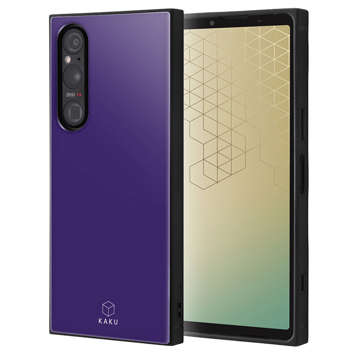 Xperia 1 V SO-51D SOG10 A301SO XQ-DQ44 ケース ハードケース 耐衝撃 KAKU パープル カバー ソニー エクスペリア ワン マークファイブ スマホケース P2P