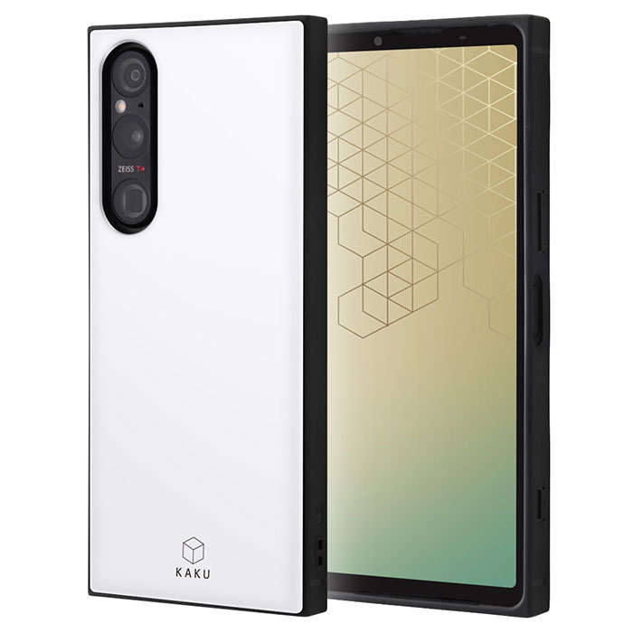 Xperia 1 V SO-51D SOG10 A301SO XQ-DQ44 ケース ハードケース 耐衝撃 KAKU ホワイト カバー ソニー エクスペリア ワン マークファイブ スマホケース P2P