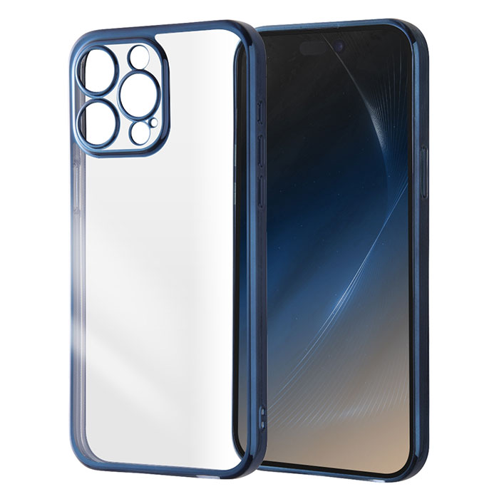 i Phone15Pro Max ケース ソフトケース TPU META Perfect ブルー カバー アイフォン スマホケース カメラ周りを極限まで保護する精密設計。カメラレンズに傷が付きにくい。