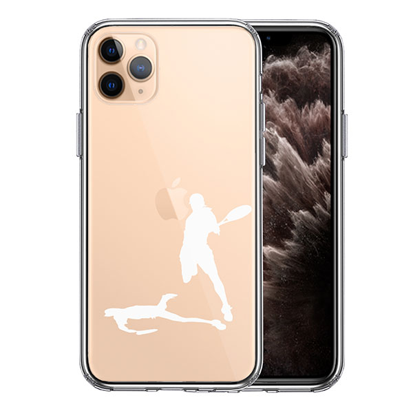 i Phone11 Pro ケース ハードケース クリア カバー テニス スマッシュ ホワイト スポーツ クール 庭球 錦織圭 松岡修造 とっても人気のスポーツシリーズです！とても人気のクリアケースで