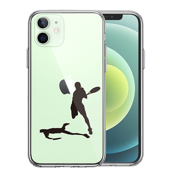 iPhone12 iPhone12Pro ケース ハードケース ハイブリッド クリア テニス スマッシュ カバー アイホン アイフォン スマホケース