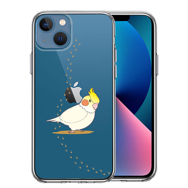 i Phone13 ケース ハードケース ハイブリッド クリア インコ 足跡 カバー アイフォン スマホケース TPUソフト素材とポリカーボネイトハード素材を使用したハイブリッドケース。ケースを装着し