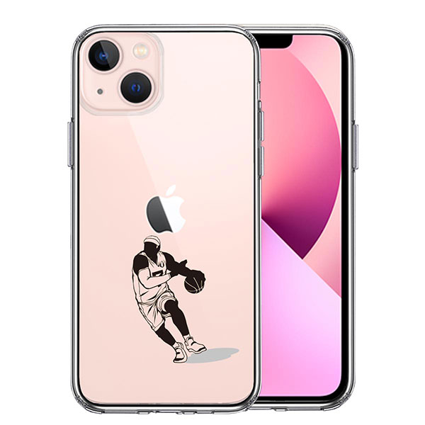 iPhone13 mini ケース ハードケース ハイブリッド クリア バスケットボール ドリブル 2 カバー アイフォン スマホケース
