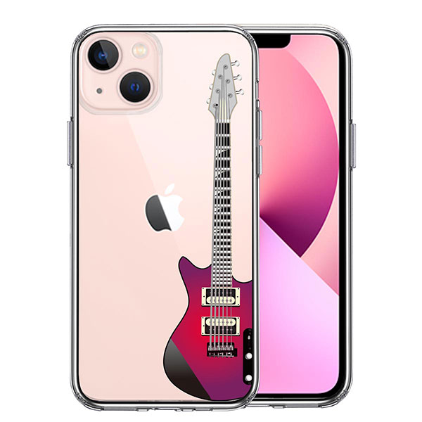 iPhone13 ケース ハードケース ハイブリッド クリア エレキギター カバー アイフォン スマホケース