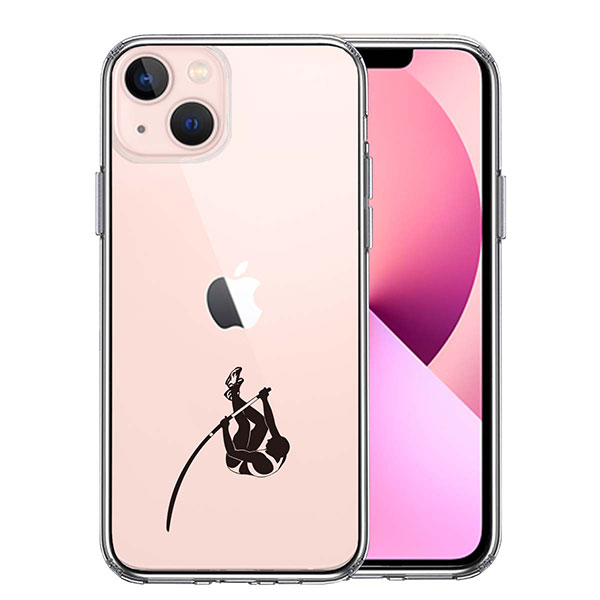 i Phone13 ケース ハードケース ハイブリッド クリア 棒高跳び ジャンパー カバー アイフォン スマホケース ソフト素材（側面）とハード素材（背面）を使用した最新のハイブリッドケース。ケース