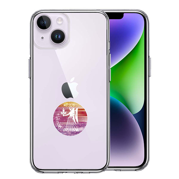 i Phone14 i Phone14Plus ケース ハードケース ハイブリッド クリア 星座 おとめ座 乙女座 Virgo カバー アイホン アイフォン スマホケース ソフト素材（側面）とハード素