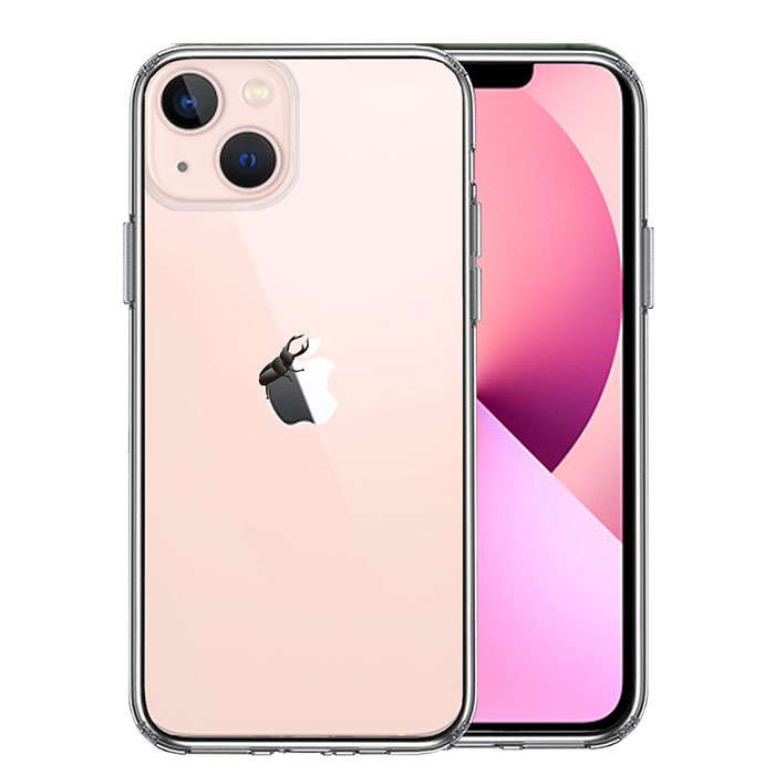 iPhone 13 13Pro 13mini 13ProMax ケース ハードケース ハイブリッド クリア クワガタムシ 昆虫 カバー アイフォン スマホケース