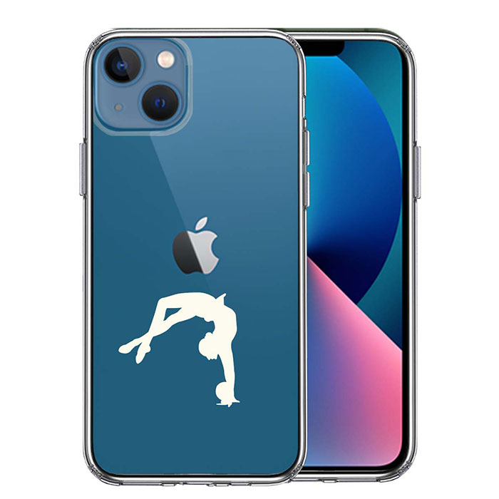 i Phone 13 13Pro 13mini 13Pro Max ケース ハードケース ハイブリッド クリア 新体操 ボール ホワイト カバー アイフォン スマホケース TPUソフト素材とポリカーボ