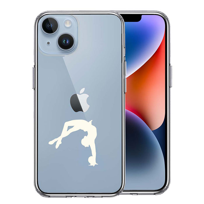 iPhone 14 14Plus 14Pro 14ProMax ケース ハードケース ハイブリッド クリア 新体操 ボール ホワイト カバー アイフォン スマホケース
