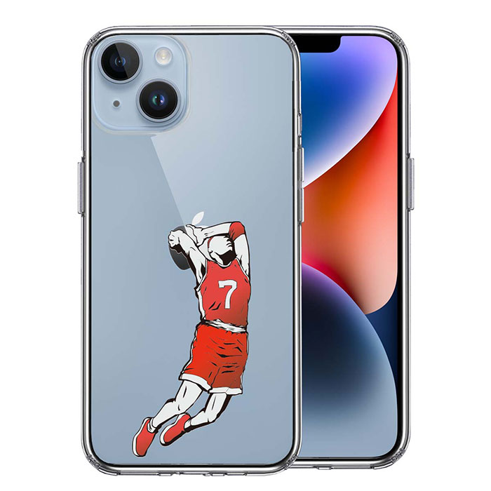 iPhone14 iPhone14Plus ケース ハードケース ハイブリッド クリア バスケットボール ダンク４ カバー アイフォン スマホケース