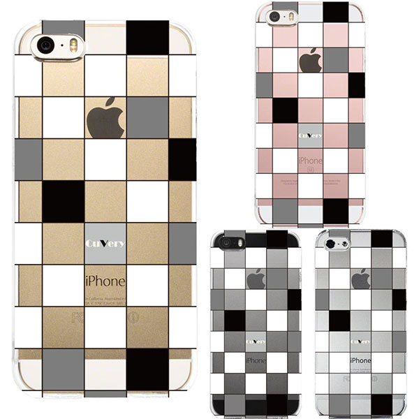 とっても人気のデザインです！ とても人気のクリアケースです。 市松模様格子柄 iphone5 袋：幅9.8cm x 縦16.7cm x 厚さ1.0 cm 原産国：日本 ケース本体：ポリカーボネイト（Ｐ
